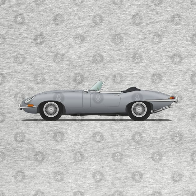 Jaguar E Type Roadster Mist Grey by SteveHClark